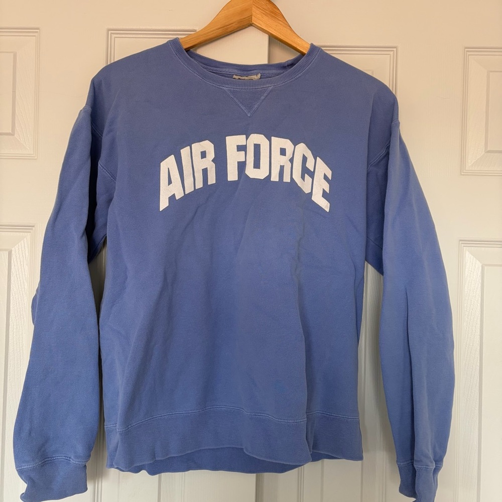 Blue Air Force crew neck
